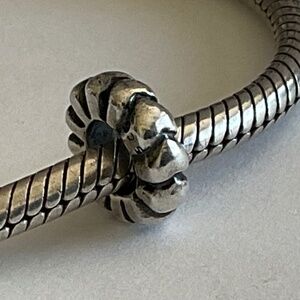 Pandora Silver Bracelet with Textured Charm